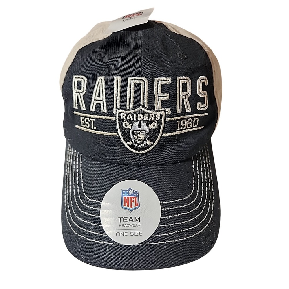NWT Las Vegas Raiders Hat Snapback Cap Black Gray Established 1960 NFL New